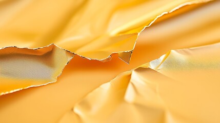 Torn Golden Foil Closeup