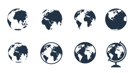 Globe earth vector icons
