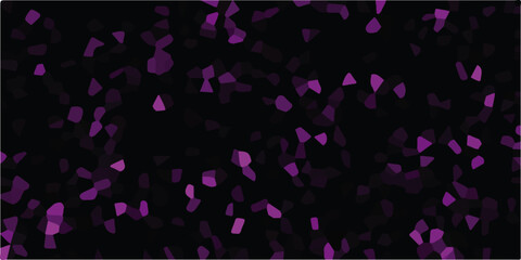Abstract Crystal Mosaic Seamless Geometric Pattern, Quartz Broken Glass Fragment Purple and black Hues.Vector illustration.To implement your design ideas, business subjects.