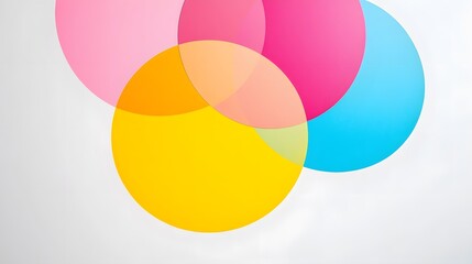 Abstract Colorful Overlapping Circles Design Background