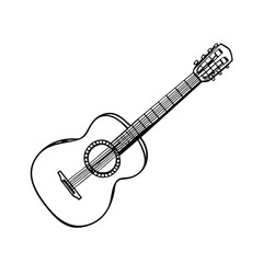 Fototapeta premium Guitars vector art illustration. Vector guitars on white background. Symbols of classic electric guitars for a store or music application. Electric and acoustic, bass, music instrument. 