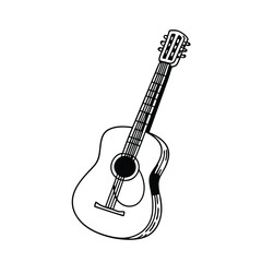Naklejka premium Guitars vector art illustration. Vector guitars on white background. Symbols of classic electric guitars for a store or music application. Electric and acoustic, bass, music instrument. 