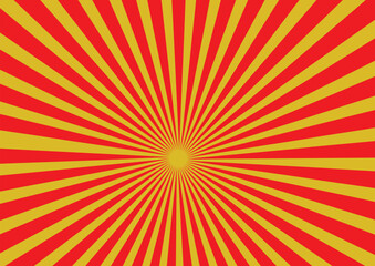 Square red and yellow sunburst background