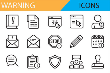 Modern Web Warning Icons