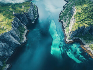 Aerial Photography of Norway’s Serene Natural Landscape