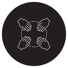 Collaborative Work icon, Stronger Together Unlocking the Power of Collaborative Work, Team Synergy Driving Success Through Collaboration, vector