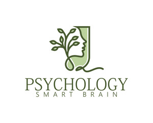 psychology logo creative health mind nature concept human tree