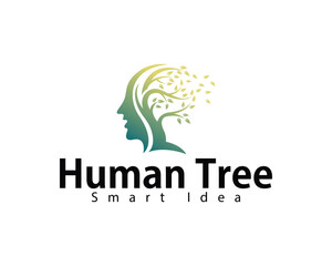 psychology logo creative health mind nature concept human tree