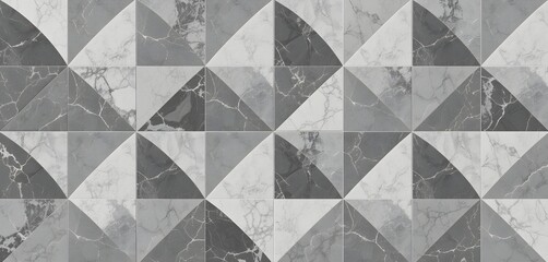 Modern Abstract Grey Marble Geometric Wall Tile Design – Luxury Matte Finish 3D Pattern for Interior Wall and Floor Décor