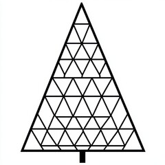 Geometric Minimalist Christmas Tree Design for Modern Decor