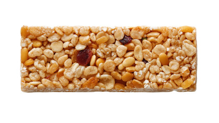 Fototapeta premium Crunchy granola bar with nuts and berries