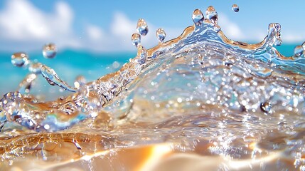 Water Splash Near Beach