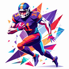 american football player vector illustration © Chamok Chandra