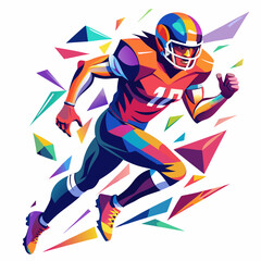 american football player vector illustration