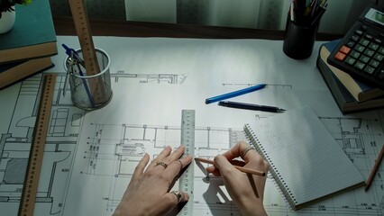 Architectural Blueprint and Tools for Professional Design Projects