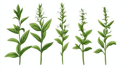 Fototapeta premium Costmary Herb with Green Leaves and Yellow Flowers – Traditional Medicinal Plant for Herbal Wellness