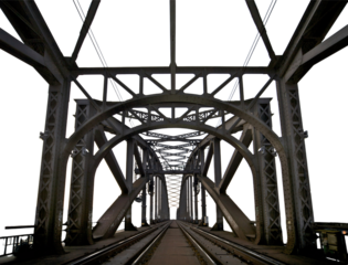 Steel Truss Railway Bridge Png