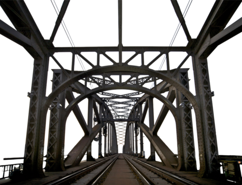 Steel Truss Railway Bridge Png