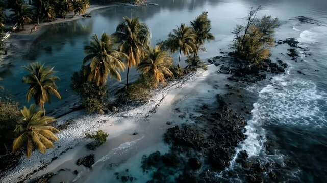 Tropical island paradise beachscape