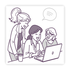 Office Work Doodle Illustrations Business Doodles,