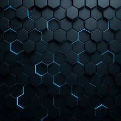 Fototapeta premium Digital hexagon abstract background