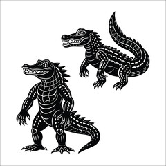 vector illustration of a crocodile