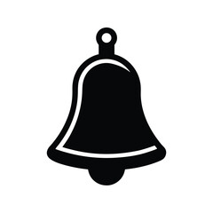Flat Bell Icon in Red Green and Gold for Christmas Themes