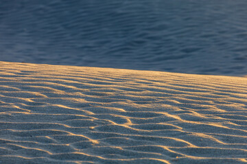 El Veril beach. Sand dunes by the sea Relaxia, Gran Canaria, Spain