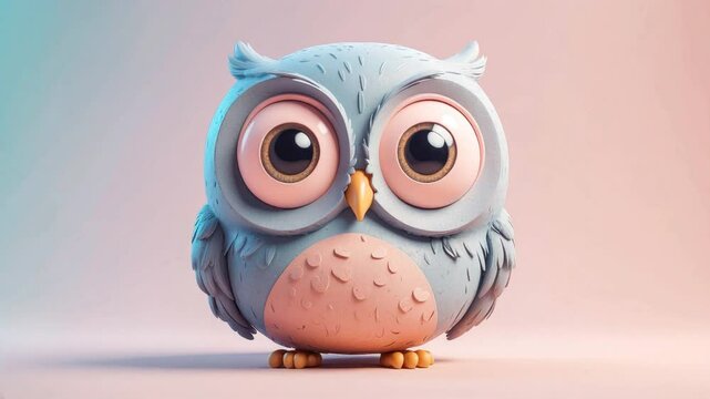 cartoon owl on a branch