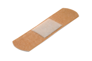Single adhesive bandage isolated on a white background png ai generated