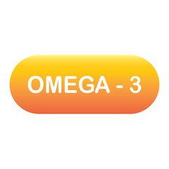 Fish oil supplement, single colorful capsule icon, gelatin shell, fish oil, omega 3, Vitamin pill. Evening primrose oil or borage . Healthy lifestyle concept Vector illustration EPS 10