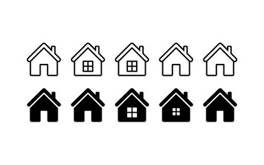 house icons set