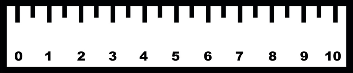 vector illustration drawing black and white icon ruler tool
