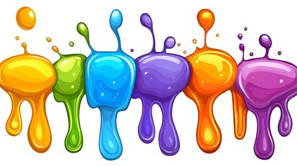 Colorful Paint Splatter Drips Background Design