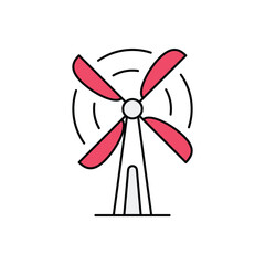 Wind Turbine Vector icon