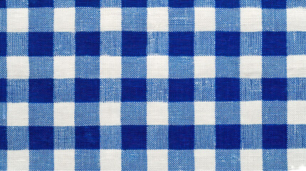  Blue checkered tablecloth isolated on transparent background