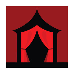 vampire lair with red velvet curtains (1).eps