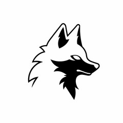 wolf head vector