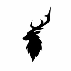 vector silhouette of a deer