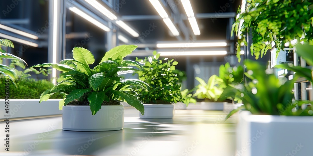 Poster immersive virtual economy representation showcasing blockchain technology and unique in-game assets, minimalist props, clean and neutral setting