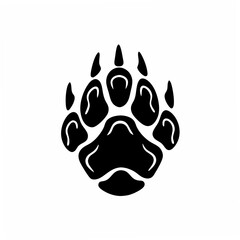 creative Silhouette Paw Print icon Vector Illustration 