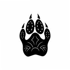 creative Silhouette Paw Print icon Vector Illustration 