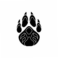 creative Silhouette Paw Print icon Vector Illustration 