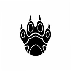 creative Silhouette Paw Print icon Vector Illustration 