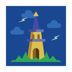 wizard s tower in storm (3).eps
