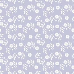 Seamless pattern with floral motifs. Vector illustration.	