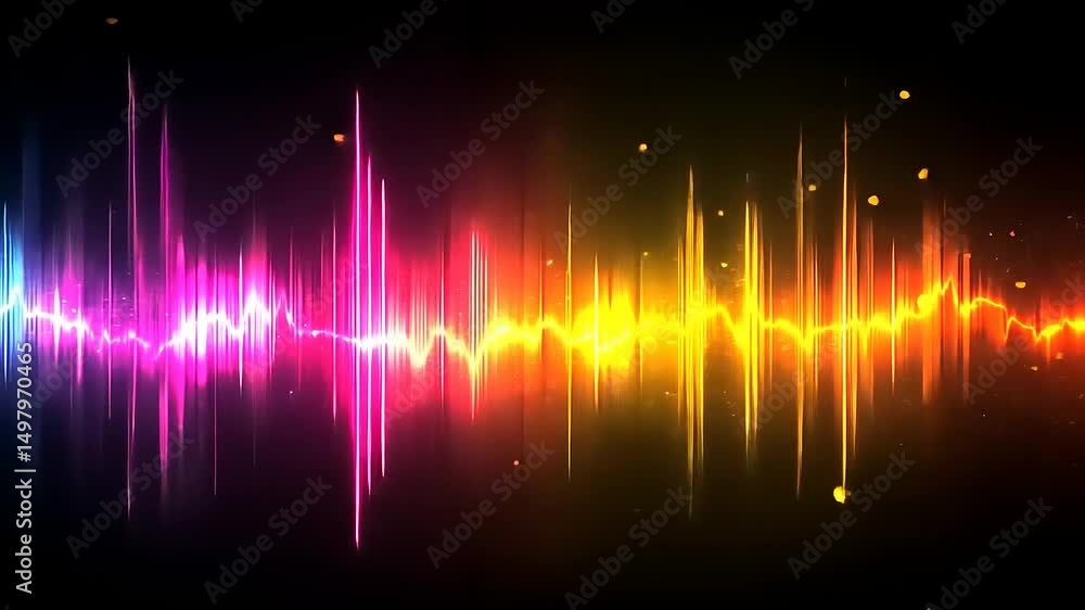Aufkleber abstract colorful audio spectrum analyzer equalizer with dynamic light effects