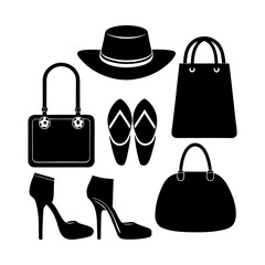 Everyday Accessories silhouette vector