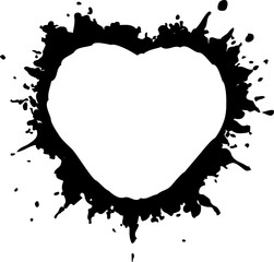 Naklejka premium Flowing ink blot with soft curving edges and an empty circular space in the center.
