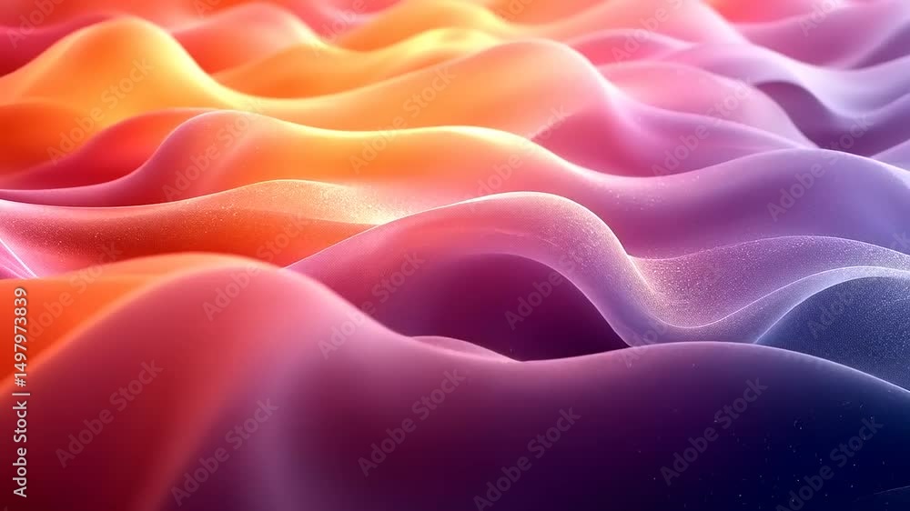 Poster abstract colorful gradient waves background animation loop with light effects